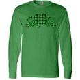 thumbnail image 3 of Inktastic St. Patrick's Day Clovers in Plaid Long Sleeve T-Shirt, 3 of 5