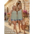 thumbnail image 5 of MOYIKO Tank Tops for Women Eyelet V Neck Trendy Sleeveless Tops Dressy Casual Flowy Summer Shirts Loose Fit, 5 of 7