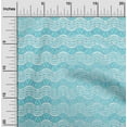 thumbnail image 2 of oneOone Cotton Poplin Twill Aqua Blue Fabric Stripes Wave Quilting Supplies Print Sewing Fabric By The Yard 56 Inch Wide, 2 of 4