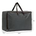 thumbnail image 2 of Unique Bargains 1 Pack Clothes Storage Bags Moving Bags Dark Gray 24*16*10in, 2 of 7