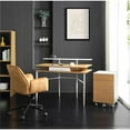 thumbnail image 2 of Layna Wooden Desk Natural/White 43.3L x 22.8W x 34.8H 1 Storage Drawer Side, 2 of 11