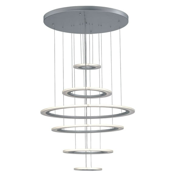 E22664-11MS ET2 Lighting Saturn II-630W 6 LED Pendant-30 Inches wide by 0.5 inches high