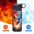 thumbnail image 6 of Bingfone Red And White Flame Fox Print 18oz Sports Insulated Kettle With Straw, Leakproof & BPA Free, Drinking Sports Water Bottle for Fitness, Gym & Outdoor, 6 of 8