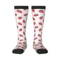 thumbnail image 2 of Lsque Hand Drawn Strawberry Printed Crew Socks Men's Women's LightWeight Thin Casual Calf Socks ,Knee High Socks,Cotton Socks, 2 of 9