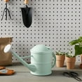 thumbnail image 2 of Small Mint Green Plastic Watering Can with Long Spout Sprinkler Head for Garden, Indoor and Outdoor Plants, Flowers (0.4 Gallon), 2 of 10