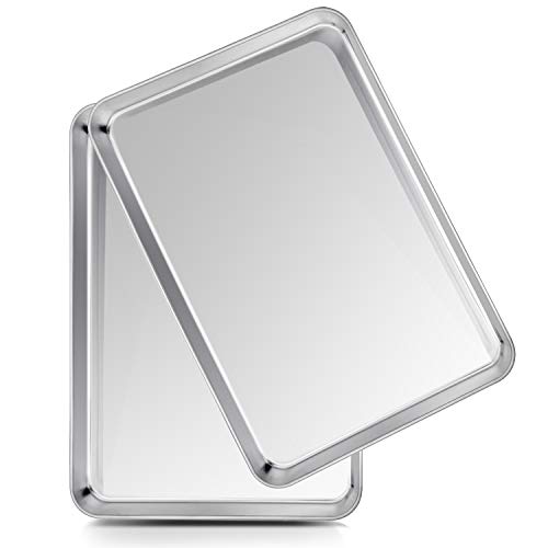 Large Baking Sheet Chef Stainless Steel Cookie Sheet Baking Pan Tray Rectangle