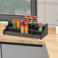 thumbnail image 1 of Estante para tarros de especias, organizador de cocina extensible con 3 niveles, estante de almacenamiento de pimienta, estantes para encimera, perfecl Estante para tarros de especias, 1 of 8