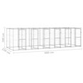 thumbnail image 4 of vidaXL Chenil Extérieur en Acier Galvanisé 14,52 M2, 4 of 4