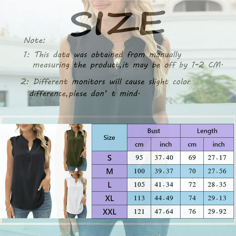 JDEFEG Long Sleeve Comfort Tops For Women V Neck Tank Tops Lace Sleeveless Cami  Shirts Summer Casual Tunic Blouse Metallic Long Sleeve Tops For Women Black  Xl 
