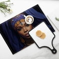 thumbnail image 4 of BaHomeck placemats Set of 4 Beautiful African Woman Wearing Intricate Blue Headdress Cotton Linen rectangle Placemats for Kitchen Dining Table Indoor,Outdoor,18*12inch, 4 of 4
