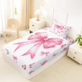 thumbnail image 5 of spefrowx Pink Watercolor Bow Print Twin Sheets for Kids, Butterfly & Quote Bedding, 3pcs, 1 Flat Sheet, 1 Fitted Sheet and 1 Pillowcase, 5 of 6