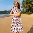 thumbnail image 4 of Rateoe Dachshund dogs and hearts Pattern Women’s Short Sleeve Dress – Casual Elegant Summer A-Line Dress for Everyday Wear, 4 of 6