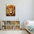 thumbnail image 4 of COMIO Lion Head Canvas Prints Wall Art with Golden Frame 12x16in / 16x20in 16x20in, 4 of 4