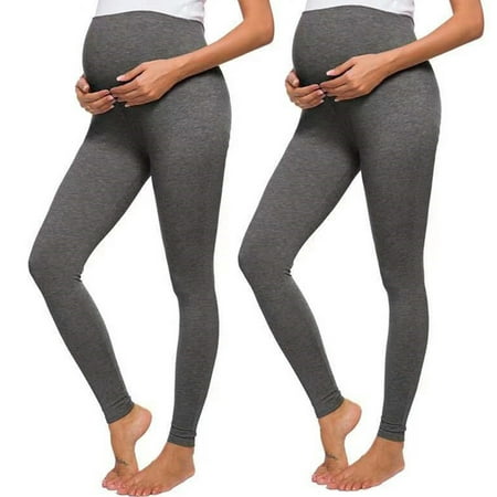 Gohope 2pcs Maternity Leggings Active Wear Over The Bump Pants ...