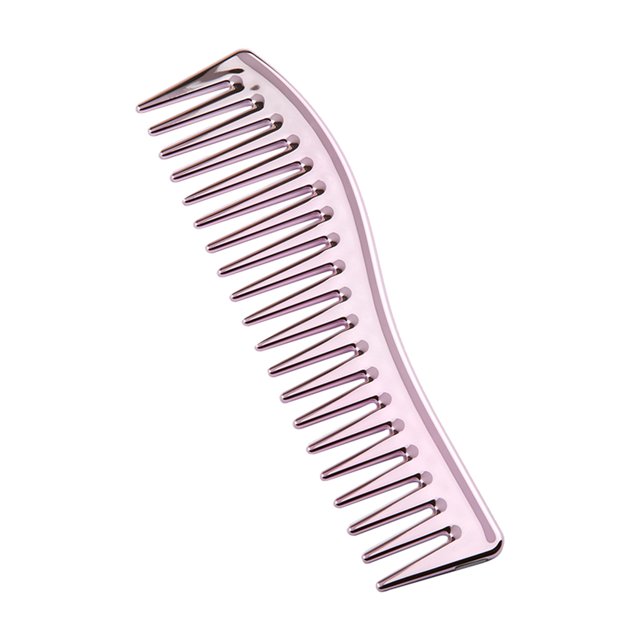 Peine antiestático de dientes anchos para desenredar el cabello, puede arreglar el peinado Rosado Jinwen peine para desenredar dientes anchos