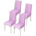 thumbnail image 1 of CANDeal 4PCS Dining Room Chair Covers Slipcovers Set, Spandex Fabric Fit Stretch Removable Washable Short Kitchen Chair Covers Protector for Dining Room, Hotel, 1 of 4