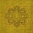 thumbnail image 1 of Ahgly Company Machine Washable Indoor Square Persian Yellow Traditional Area Rugs, 6' Square, 1 of 4