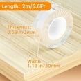 thumbnail image 2 of Scheam Soft Clear Furniture Protector Adhesive Tape,Edge Corner Guard Strip,Table Corner Mounting Strips,Cabinet Door Bumper,Wall Against Sharp Corners,for Home Office 6.5 Ft x 1.18 in, 2 of 7