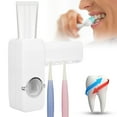 thumbnail image 3 of Dispensador automático de pasta de dientes, soporte para cepillo de dientes, accesorio para exprimidores de pasta de dientes montado en la pared, 3 of 8