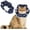 Dark Blue, variant on Soft Adjustable Cat Cone Collar, Comfortable Recovery Collar for Cats After Surgery