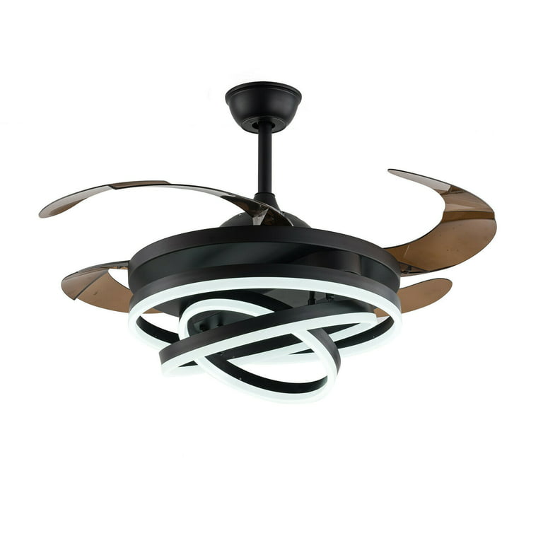 42 Edmund 3 - Blade Retractable Blades Ceiling Fan with Remote Control and Light Kit Included Etta Avenue