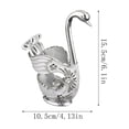thumbnail image 3 of Swan-Shaped Metal Utensil Holder with Gold Coffee Spoon Set – Elegant Kitchen & Dining Table Decor, 6.5"x4"x3", Gold, 3 of 6