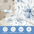 thumbnail image 6 of Dznils Blue Floral Shower Curtain Sets with Rugs, 16pc Watercolor Bathroom Curtains Set, 72" x 72", 6 of 10
