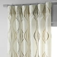 thumbnail image 4 of Suez Bronze Embroidered Faux Linen Sheer Curtain (1 Panel), Suez Bronze, 50W X 120L, 4 of 9