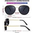thumbnail image 5 of Gafas de sol retro steampunk redondas steampunk con doble puente A, 5 of 5