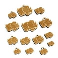 thumbnail image 1 of Cute Triceratops Dinosaur Wood Mini Charms Shapes DIY Craft Jewelry - With Hole - 14mm (26pcs), 1 of 7