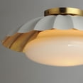 thumbnail image 5 of 18059MWGL-Maxim Lighting-Primrose - 1 Light Flush Mount-6.75 Inches Tall and 16 Inches Wide-Matte White/Gold Leaf Finish, 5 of 5