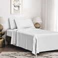 thumbnail image 2 of Lux Decor Collection Twin XL Sheets Set, Premium Double Brushed Microfiber Sheet Set - Hypoallergenic, Wrinkle Resistant - Deep Pocket Bed Sheet, White, 2 of 6