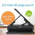 thumbnail image 4 of Milue Desktop 3 Hole Puncher 40 Sheets Capacity Adjustable with Positioning Ruler, 4 of 9