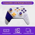 thumbnail image 6 of Switch Controller for N-Switch/OLED/Lite/PC/IOS/Android,YHY Wireless Switch Pro Controller with Dual Vibration Programmable Turbo 6-axis Gyro Function, Kobe Commemorative Edition,White, 6 of 6