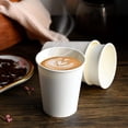 thumbnail image 5 of Paquete de 100 vasos de papel desechables de 12 Oz, tazas de café, para el baño Afortunado Sencillez, 5 of 5