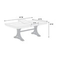 thumbnail image 5 of Miekor Furniture 1pc Rectangle Table w Leaf Trestle Base Classic Look Charcoal Color Wooden Dining Room Table Only MK8556, 5 of 5