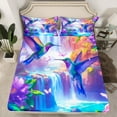 thumbnail image 2 of YST Hummingbird King Size Sheet Sets,Rainbow Birds Bed Sheets Set,Pink Butterfly Bed Set For Kids Girls,Kawaii Animal Fitted Sheet,Spring Themed Flat Sheet,Cozy For All Season, 2 of 5