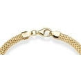 thumbnail image 3 of CUKIXA Miabella 18K Gold Over Sterling Silver Italian 5mm Mesh Link Chain Bracelet for Women, 925 Made in Italy, 3 of 5