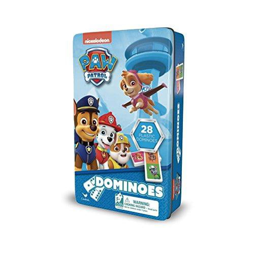 Paw Patrol Dominoes Game Set in Storage Tin for Families and Kids Ages 4 & Up 28 Dominoes 