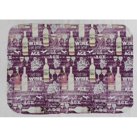 

Beer or Wine Dish Drying Mat by Penny s Needful Things (Gray) Purple Wine
