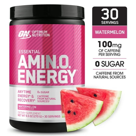Optimum Nutrition Amino Energy Pre Workout   Essential Amino Acids Powder, Watermelon, 30 Servings