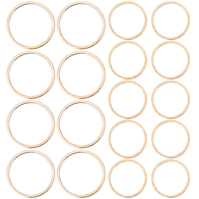 EeaseCA 40 Pcs Breloques Rondes en Forme de Cercle, Breloques Creuses, Pendentifs pour Fabrication de Bijoux