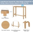 thumbnail image 4 of Bellemave 3 Piece Pub Table and Chair Set, Wood Bar Height Dining Set Kitchen Breakfast Nook with 2 Upholstered Chairs for Small Places, Rectangle Furniture (Natural+Beige), 4 of 9