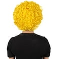 thumbnail image 4 of HPO Adult Women’s Short Curly Colorful Celebrity Wig, Yellow Color , Best Halloween Costume Party, Synthetic Fiber, 4 of 8