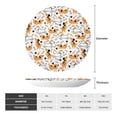 thumbnail image 2 of Yiaed Cute Dog Print Bone China Decorative Plate Ceramic Dinner Plates Art Crafts with Display Stand-7in, 2 of 6