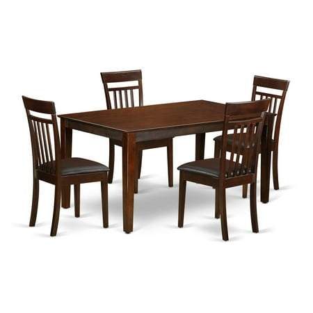 East West Furniture Capri 5 Piece Sheraton Dining Table Set