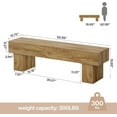 thumbnail image 3 of Tribesigns 63“ Long Entryway Bench, Farmhouse Wooden Dining Bench, Indoor End of Bed Bench, 3 of 6