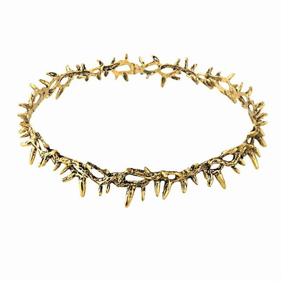 SEWCHICS Lightweight Golden Thorn Headband Unique Medieval Style Wedding Bridal Party Headdress Accessory