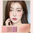 thumbnail image 4 of 3 Color Blush Palette for Cheeks - Natural Matte Pink Contour Powder Blush, 3 in 1 Long Lasting, Blendable, Face Matte Contour Blush Makeup Palette, Blendable Trio for Cheeks, All Skin Tones, 4 of 7
