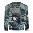 thumbnail image 5 of Demon Slayer Tokito Muichiro Mens Crew Neck Sweatshirt 3D Printing Fall Clothes Long Sleeves Fashion Blouse Top Casual Pullover Sweater 3XL, 5 of 7
